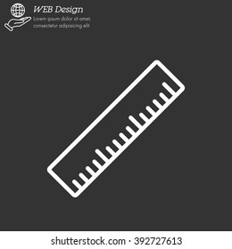 Web line icon. Ruler