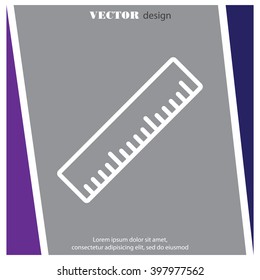 Web line icon. Ruler