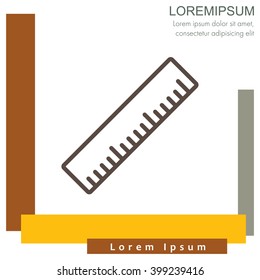 Web line icon. Ruler