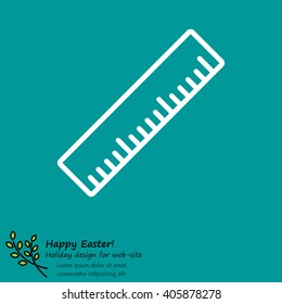 Web line icon. Ruler