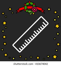 Web line icon. Ruler