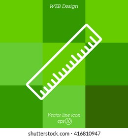 Web line icon. Ruler