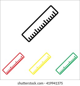Web line icon. Ruler