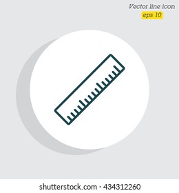 Web line icon. Ruler