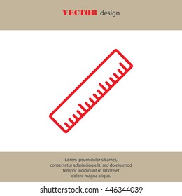 Web line icon. Ruler