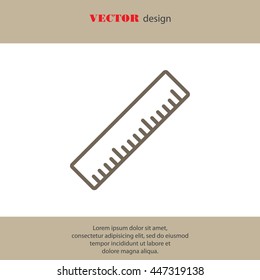 Web line icon. Ruler