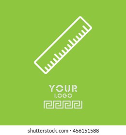 Web line icon. Ruler