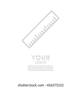 Web line icon. Ruler