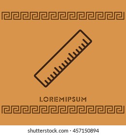 Web line icon. Ruler
