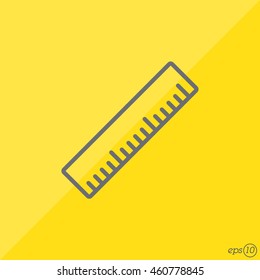 Web line icon. Ruler