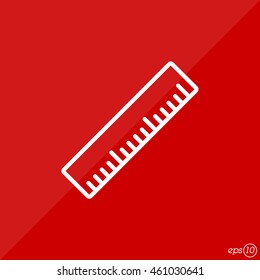 Web line icon. Ruler