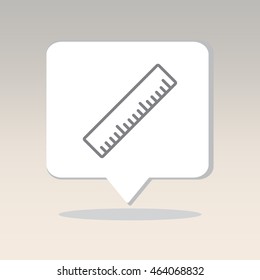 Web line icon. Ruler