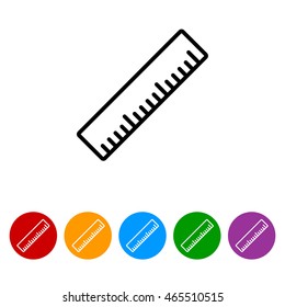 Web line icon. Ruler
