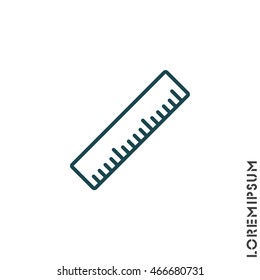 Web line icon. Ruler