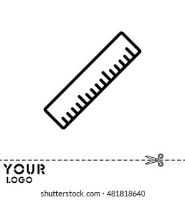 Web line icon. Ruler