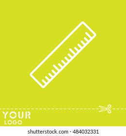Web line icon. Ruler
