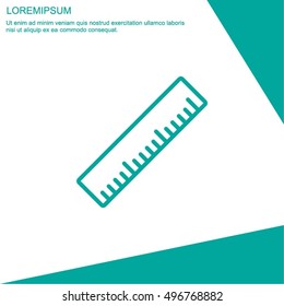 Web line icon. Ruler