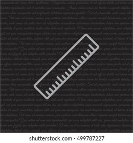 Web line icon. Ruler