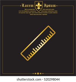 Web line icon. Ruler