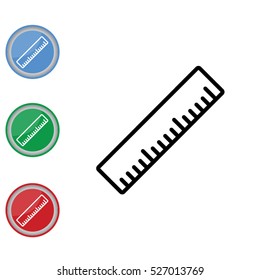 Web line icon. Ruler