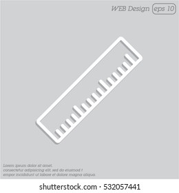 Web line icon. Ruler