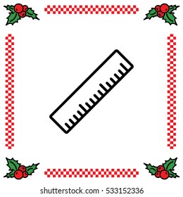 Web line icon. Ruler