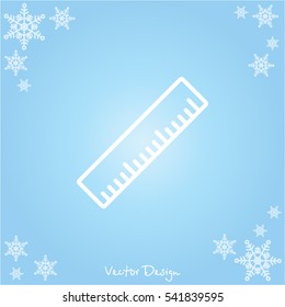 Web line icon. Ruler