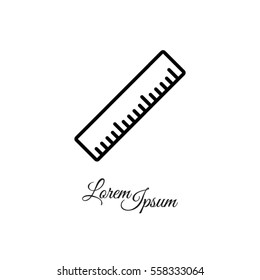Web line icon. Ruler