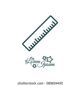 Web line icon. Ruler