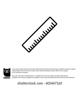 Web line icon. Ruler