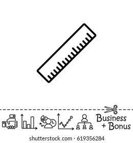 Web line icon. Ruler