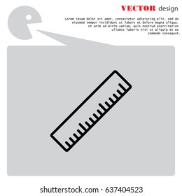 Web line icon. Ruler