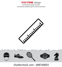 Web line icon. Ruler