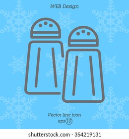 Web line icon. Salt and pepper