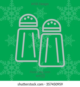 Web line icon. Salt and pepper