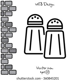 Web line icon. Salt and pepper