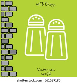 Web line icon. Salt and pepper