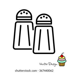 Web line icon. Salt and pepper