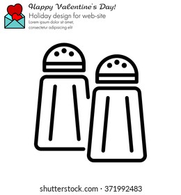 Web line icon. Salt and pepper