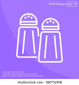 Web line icon. Salt and pepper