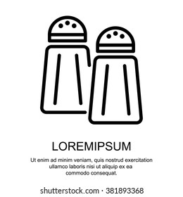 Web line icon. Salt and pepper