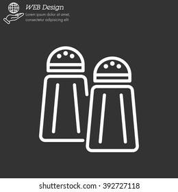 Web line icon. Salt and pepper