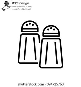 Web line icon. Salt and pepper