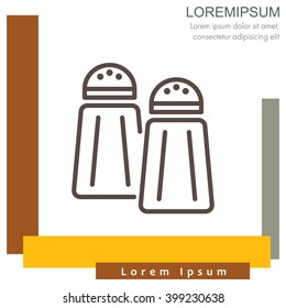 Web line icon. Salt and pepper