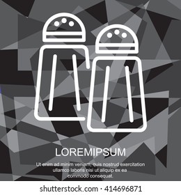 Web line icon. Salt and pepper