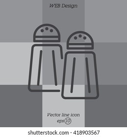Web line icon. Salt and pepper