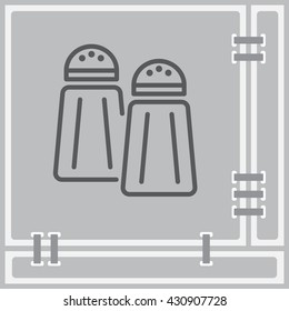 Web line icon. Salt and pepper