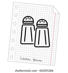 Web line icon. Salt and pepper
