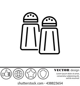 Web line icon. Salt and pepper