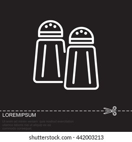 Web line icon. Salt and pepper